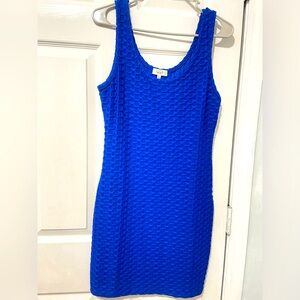 This royal blue short stretch dress.